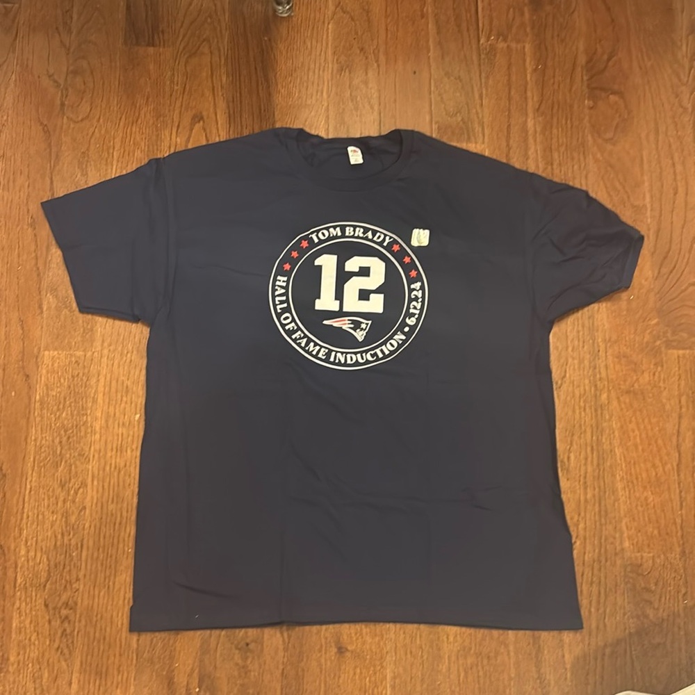 2024 Tom Brady Hall Of Fame Induction Commemorative T-shirt XL Navy 6-12-24